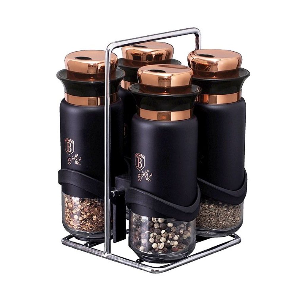 Levně BERLINGERHAUS Kořenky ve stojanu sada 5 ks Black Rose Collection BH-1999