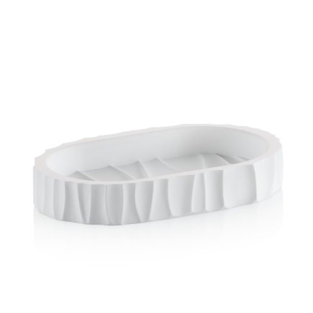 Levně KELA Miska na mýdlo Merida polyresin bílá 15,0x9,0x2,5cm KL-23760