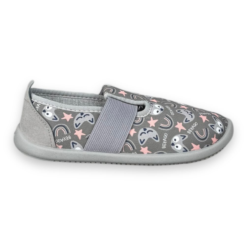 Levně Befado Dívčí BAREFOOT domácí obuv Softer - Duha - 29