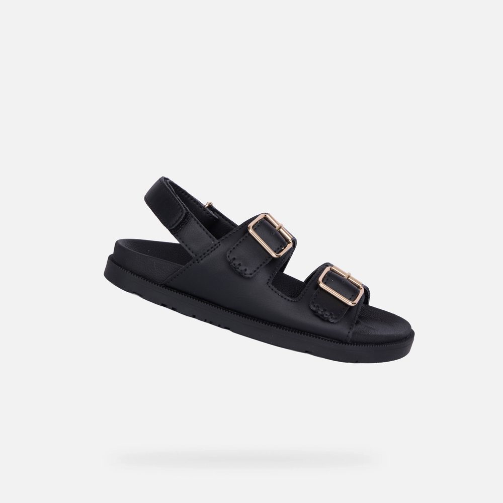 Levně Černé dívčí sandály Geox Foammentera - 31