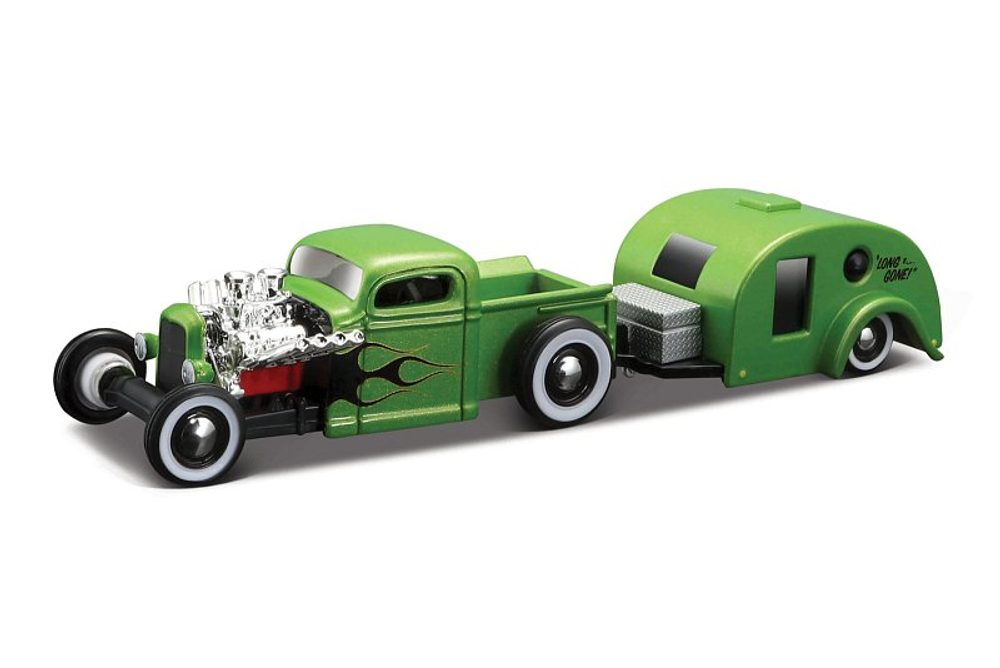 Levně Maisto - Design Tow &amp; Go, 1936 Chevrolet Pick-up Traveler Trailer, 1:64