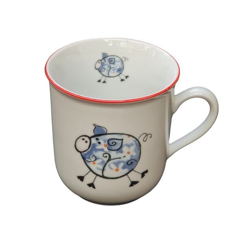Levně hrnek 160ml DĚTSKÝ-PRASE MODRÉ, čes.porcelán
