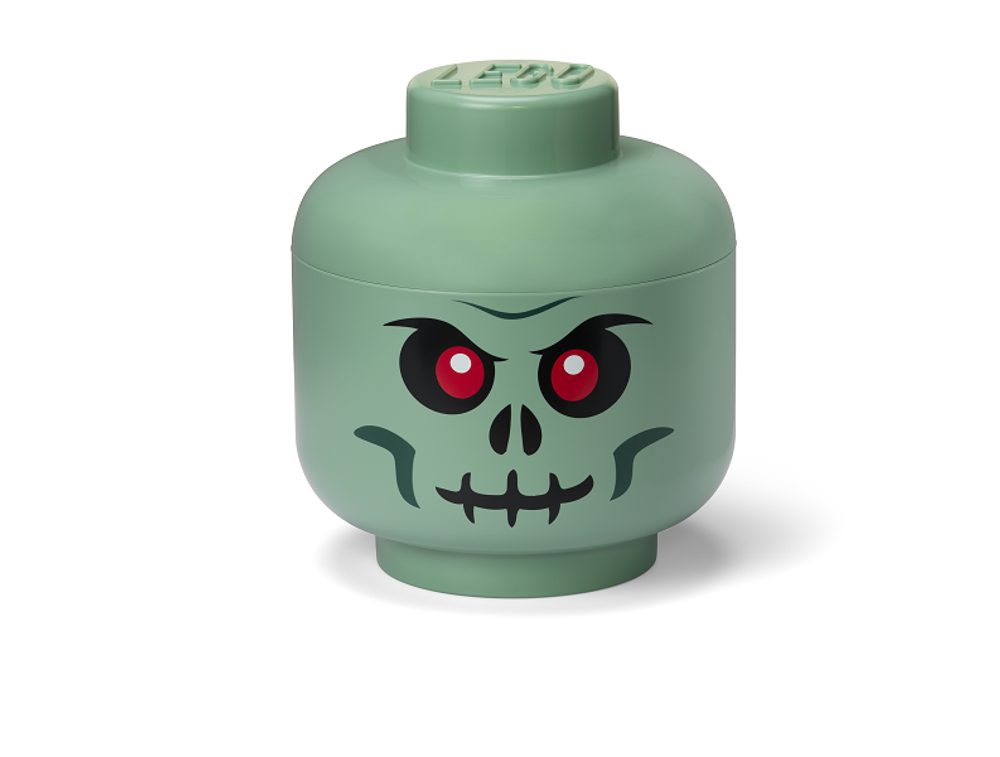 Levně LEGO úložná hlava (velikost L) - zelený kostlivec
