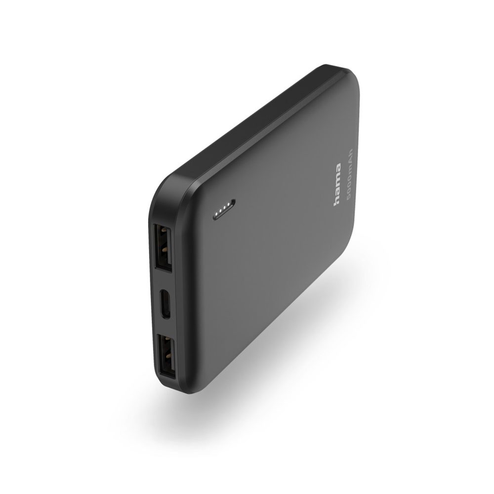 Levně Hama Pocket 5, powerbanka 5000 mAh, 2,1 A, výstup: 2x USB-A