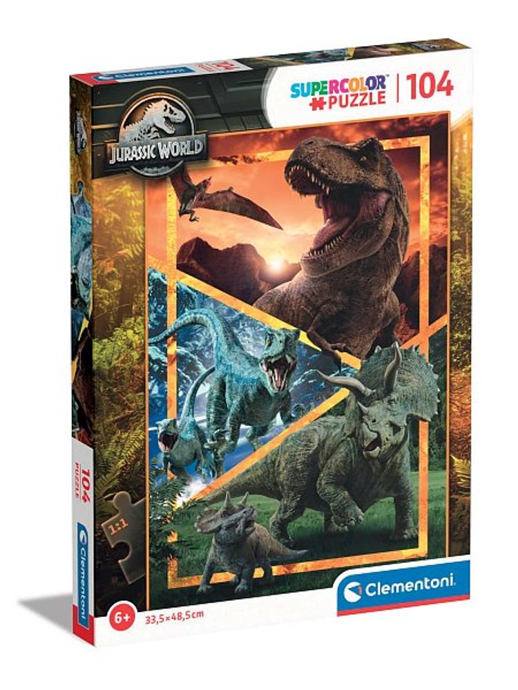 Levně CLEMENTONI Puzzle - 104 dílků SUPER Jurský svět