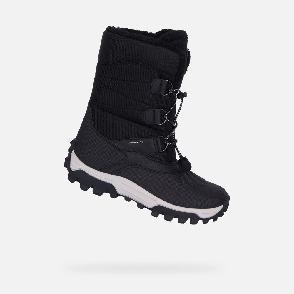 Levně Černá chlapecká zimní obuv Geox Himalaya - 28