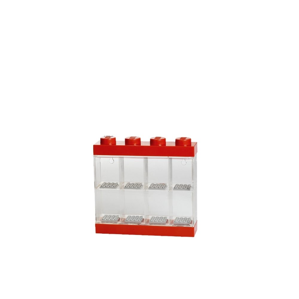 Levně LEGO sběratelská skříňka na 8 minifigurek - červená