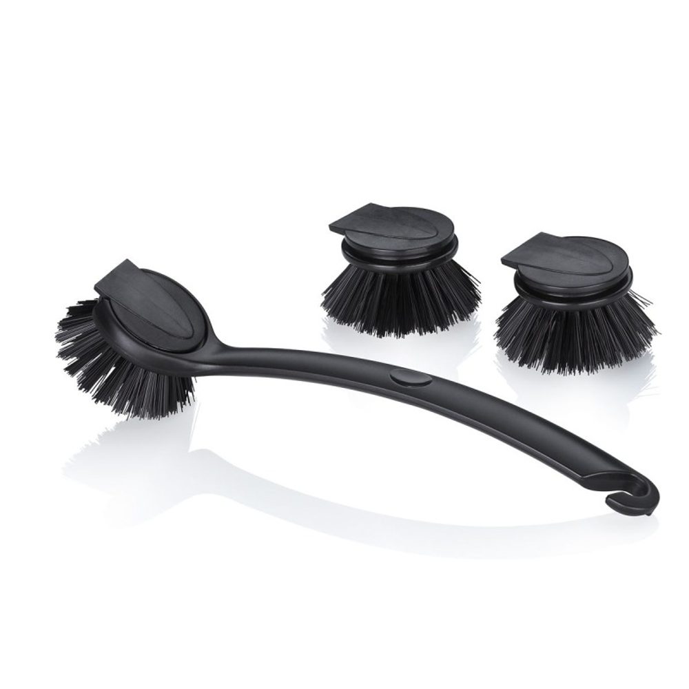 KELA Sada kartáčů na nádobí Pit plast černá 26x6,5x9,5cm KL-12158
