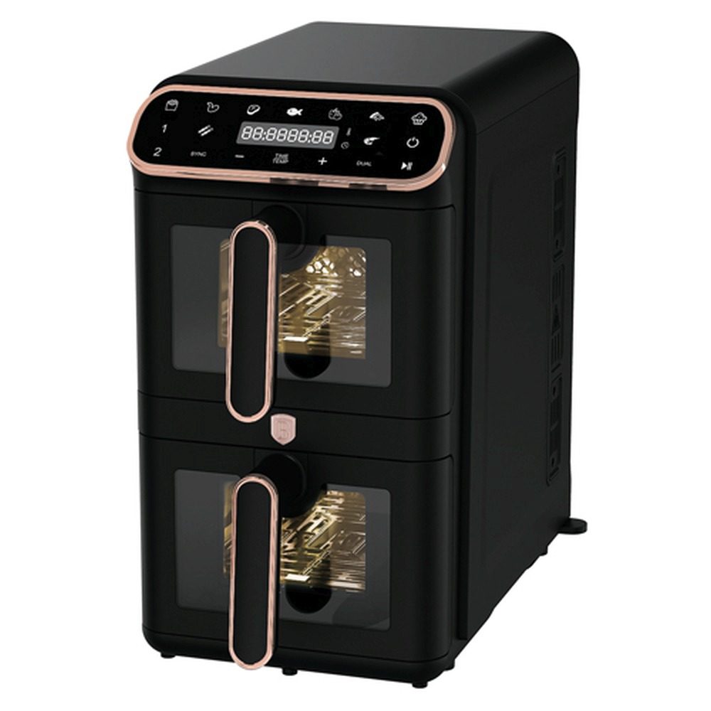 BERLINGERHAUS Horkovzdušná fritéza digitální dvojitá 5,5+5,5 L Black Rose Collection BH-9802