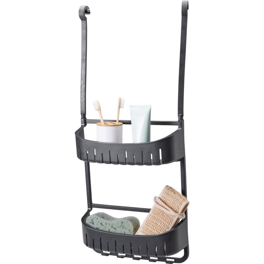 Levně BATHROOM SOLUTIONS Regál koupelnový závěsný s přísavkami šedý KO-C80653830seda