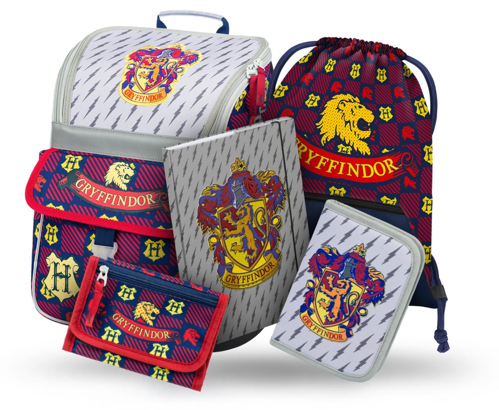Levně BAAGL SET 5 Zippy Harry Potter Nebelvír: aktovka, penál, sáček, desky, peněženka