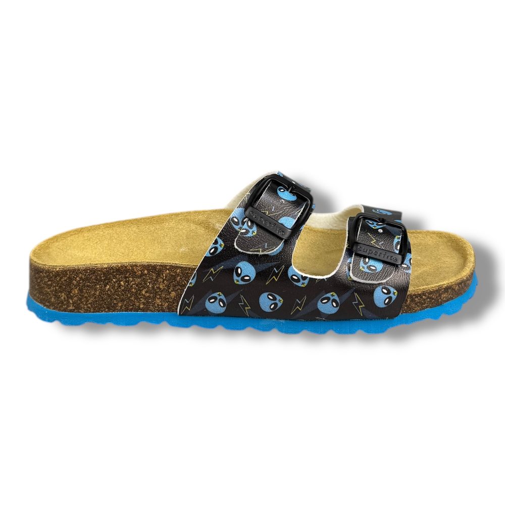Levně Superfit chlapecké pantofle modré s mimozemšťanem 1-800111-0060 – do školy - 35