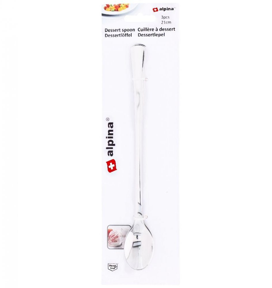 Levně ALPINA Dezertní lžička nerez ocel sada 3 ks 21 cm ED-222456