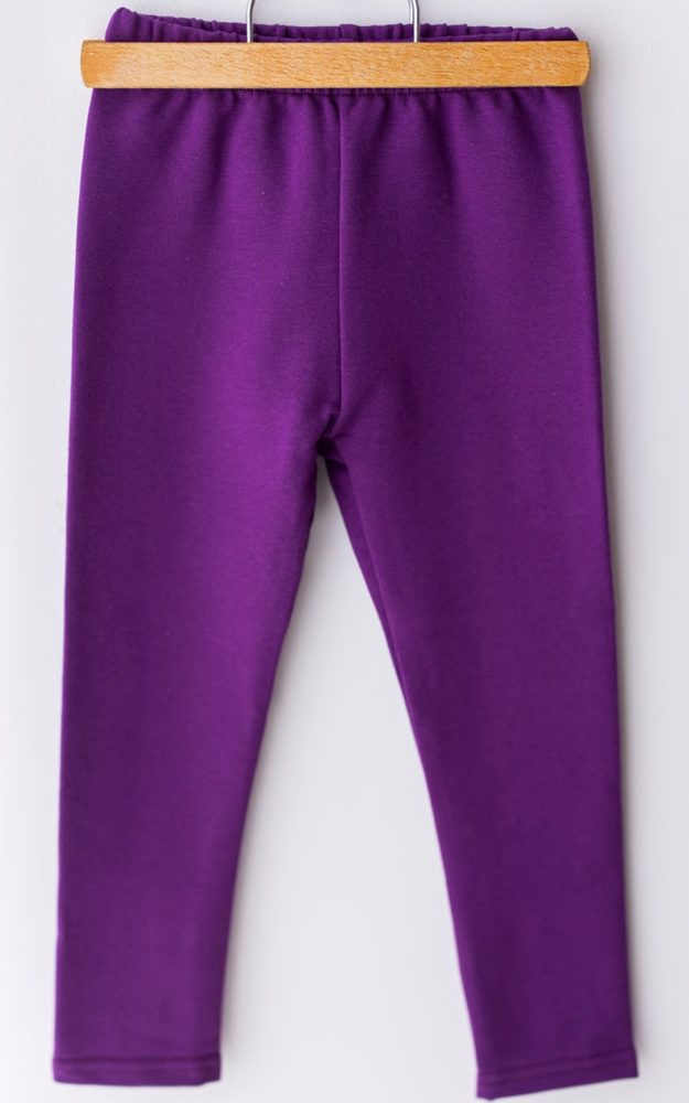 Levně Termo legíny dívčí jednobarevné violet - 104