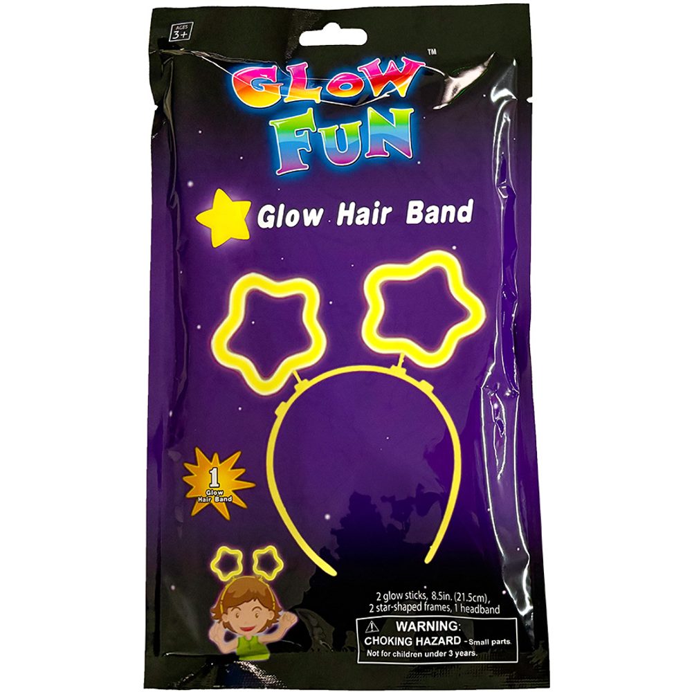 Levně GLUMI Svítící čelenka - Hvězdičky