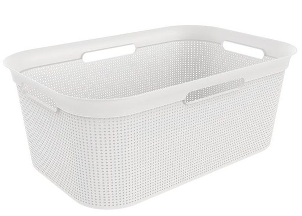 Levně koš 41,0l na čisté pr. bílý BRISEN, 60x40x23cm, plast