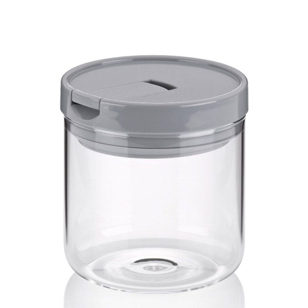 Levně KELA Dóza ARIK skleněná šedá 0,6 l KL-12107