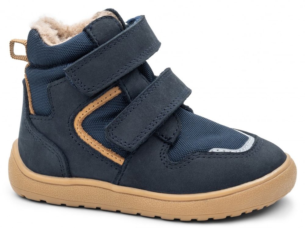 Levně Protetika Barefoot zimní boty s membránou - Tmavě modré - 25