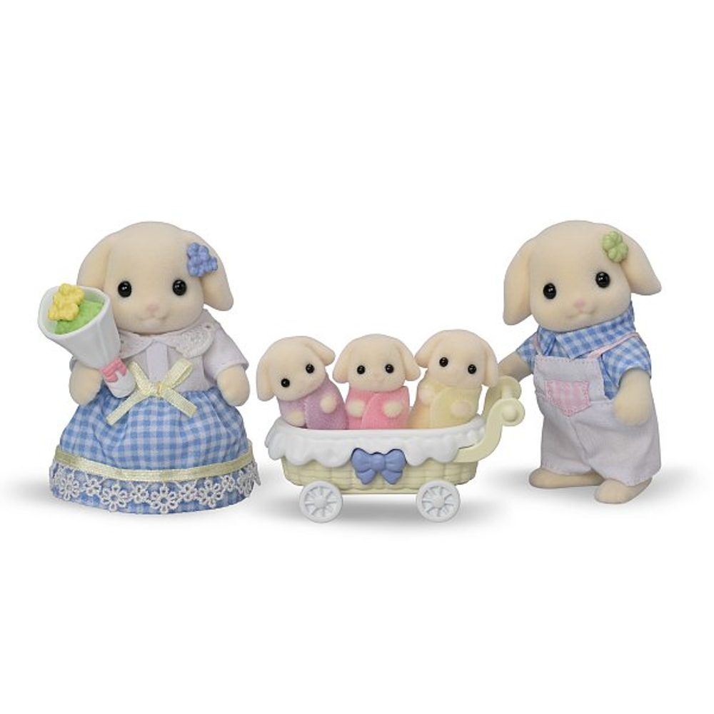 Sylvanian family Rodina Flora králíci s trojčaty