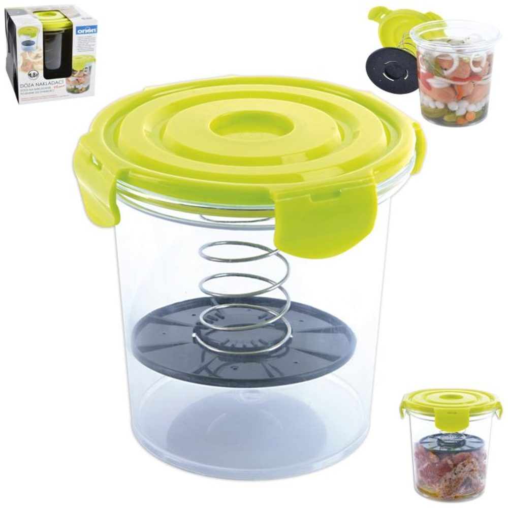 Levně dóza 1,80l na utopence, zel.marin.d16 v.16,5cm PLAST
