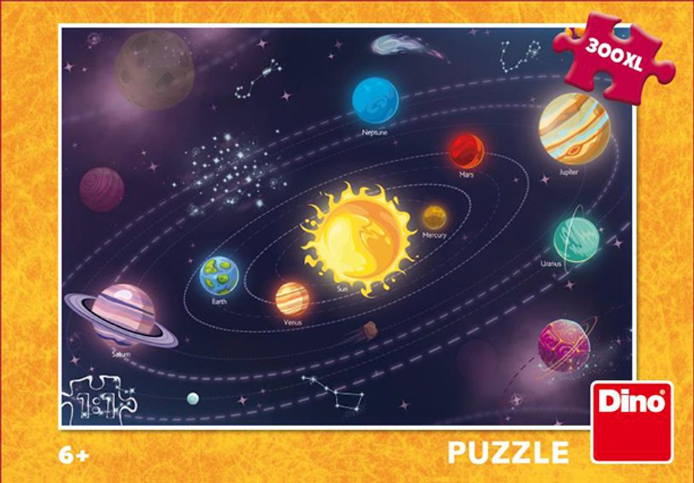 Levně Dino DĚTSKÁ SLUNEČNÍ SOUSTAVA 300 XL Puzzle NOVÉ
