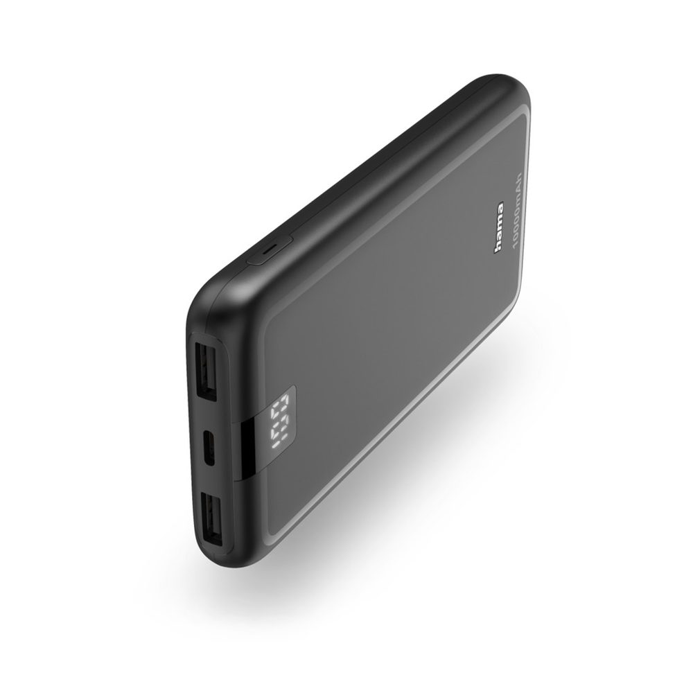 Levně Hama Performance 10, powerbanka 10000 mAh, 3 A, výstup: 1x USB-C, 2x USB-A, LED displej