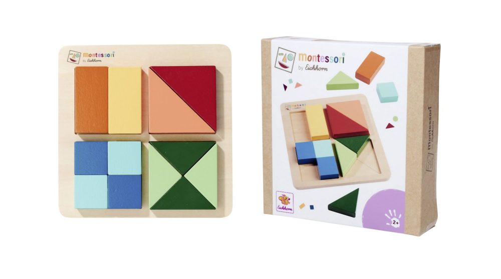 Levně Montessori Čtverce skládačka puzzle