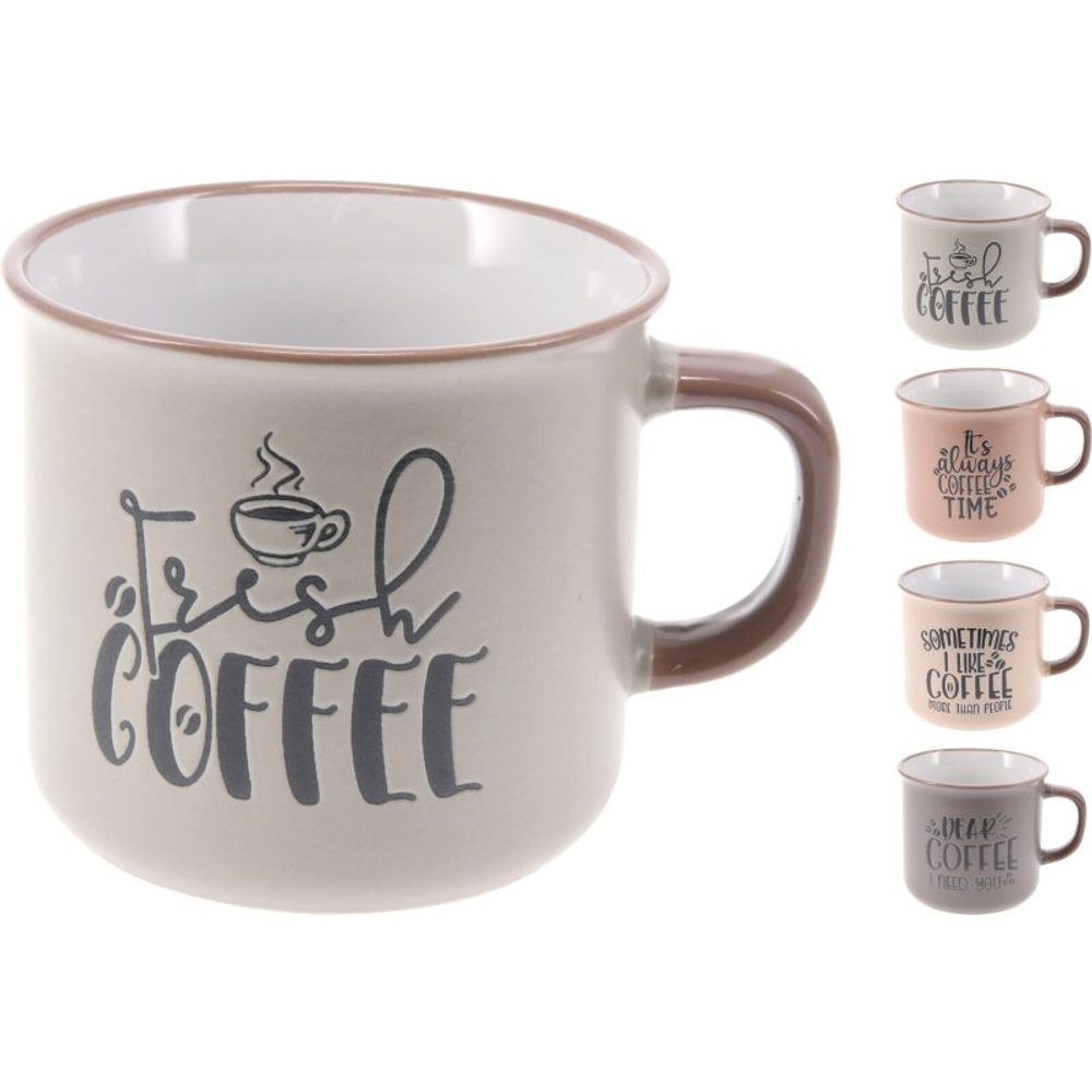 Levně EXCELLENT HOUSEWARE Hrnek 285 ml kamenina Sometimes COFFEE KO-DN1801610some