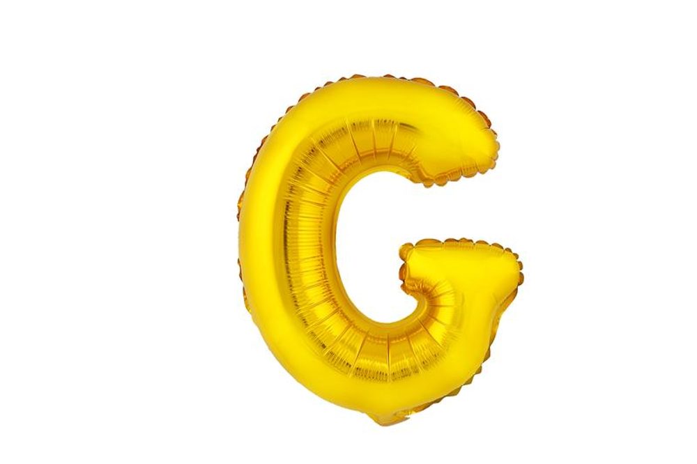 Levně TORO BALÓNEK PÍSMENKO "G", VEL.: CCA 30CM, MATNĚ ZLATÁ