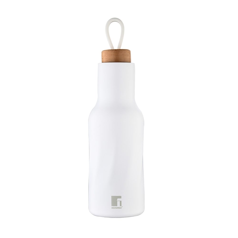 Levně BERGNER Termoska lahev nerez NATURALLY 500 ml matná bílá BG-37763-WH