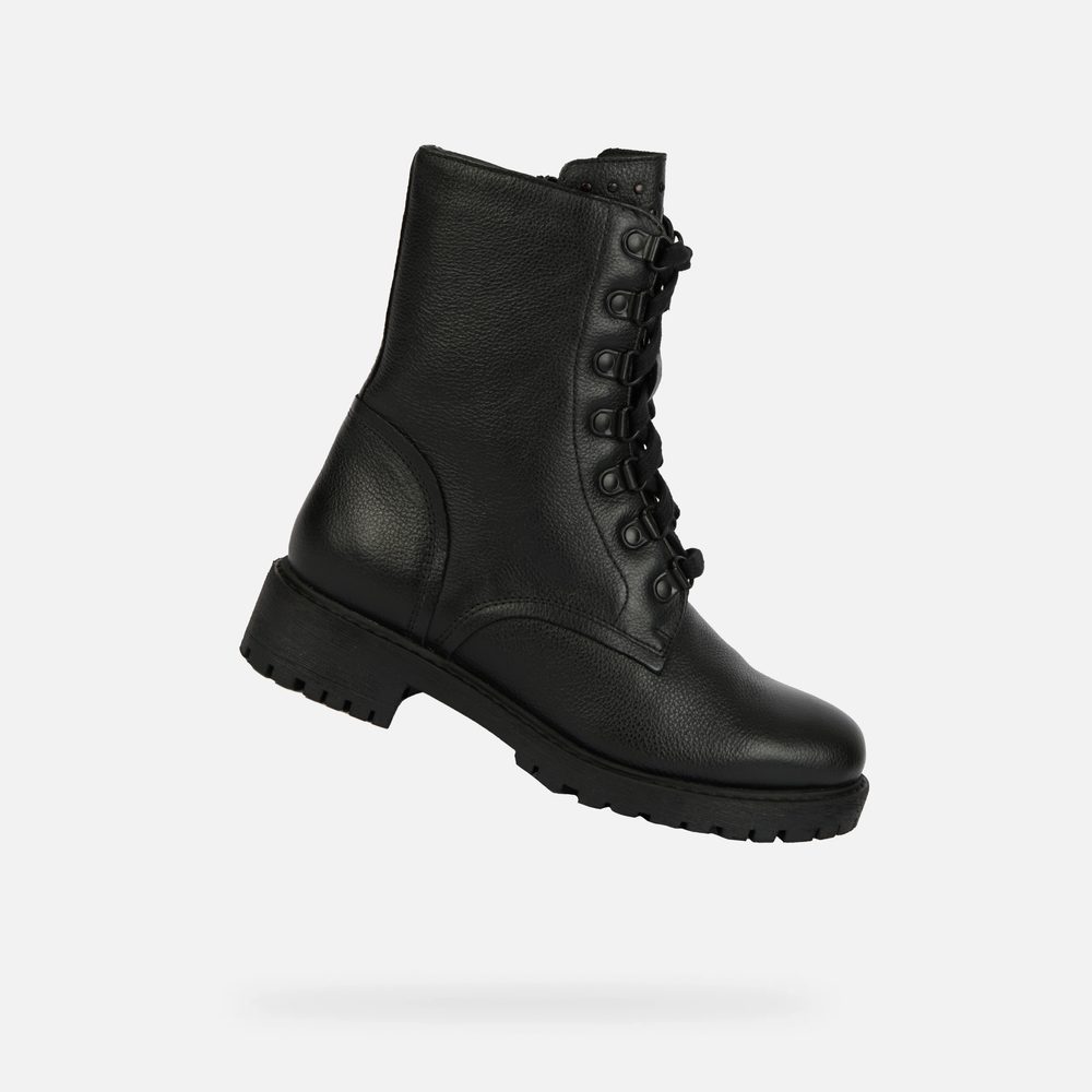 Černá dámská kotníková obuv Geox Hoara - 35