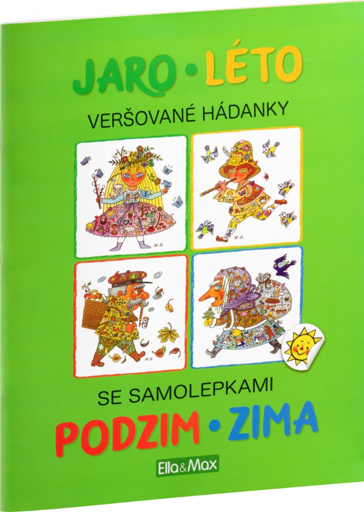 Presco Group JARO, LÉTO, PODZIM, ZIMA – Kniha samolepek a hádanek