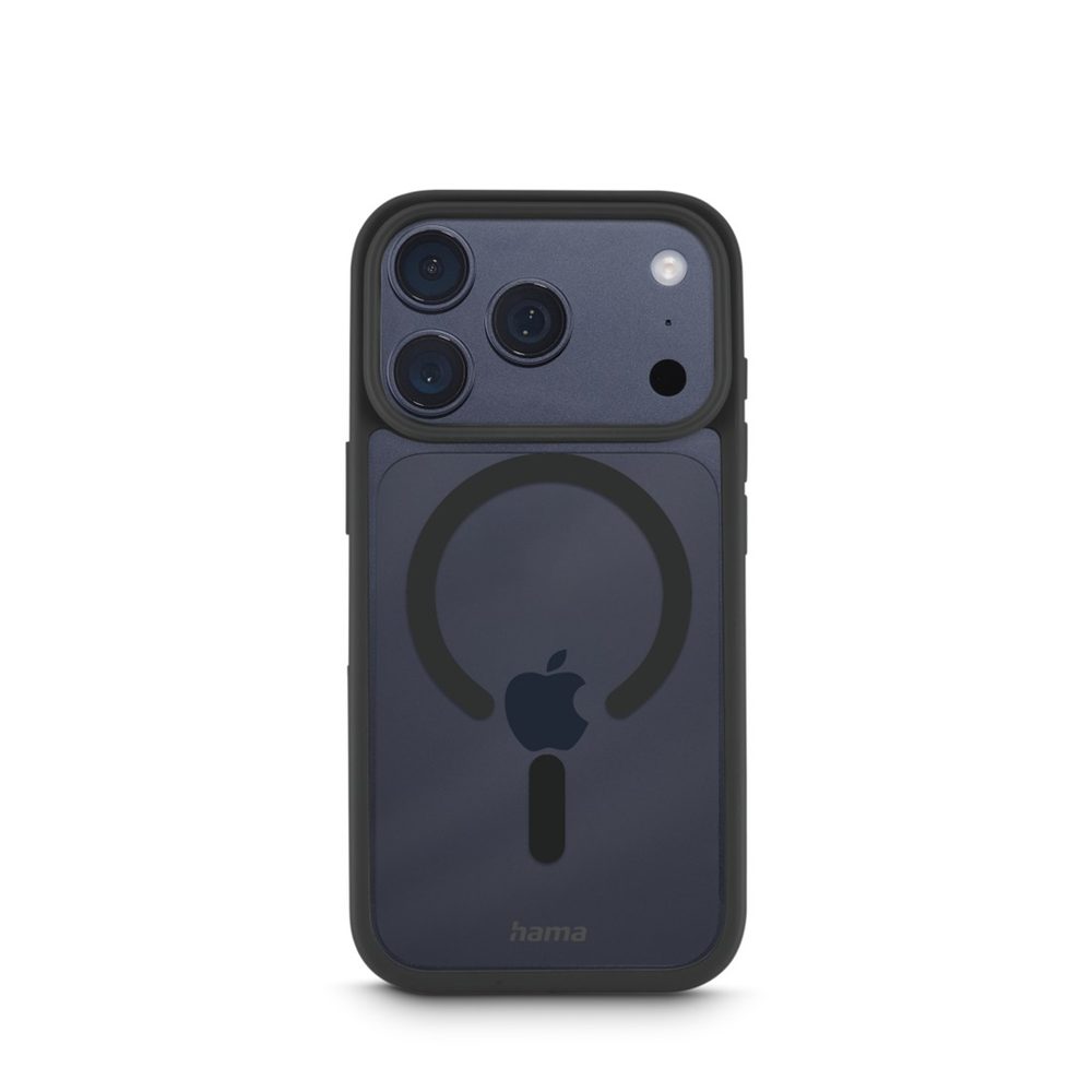 Levně Hama Frame Protect, kryt pro Apple iPhone 17 Pro, magnetický, průhledný/černý