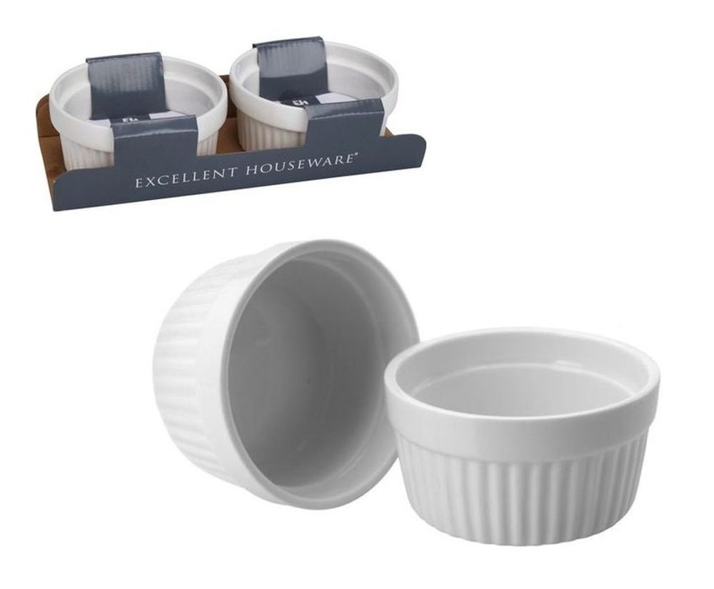 Levně miska 260ml, d11x5cm, 2ks, bílá.zapék., porcelán
