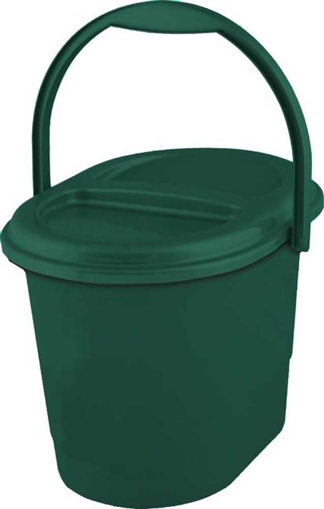 Levně vědro 13l s víkem ECO zelená 37x29,5x27,5cm, plast