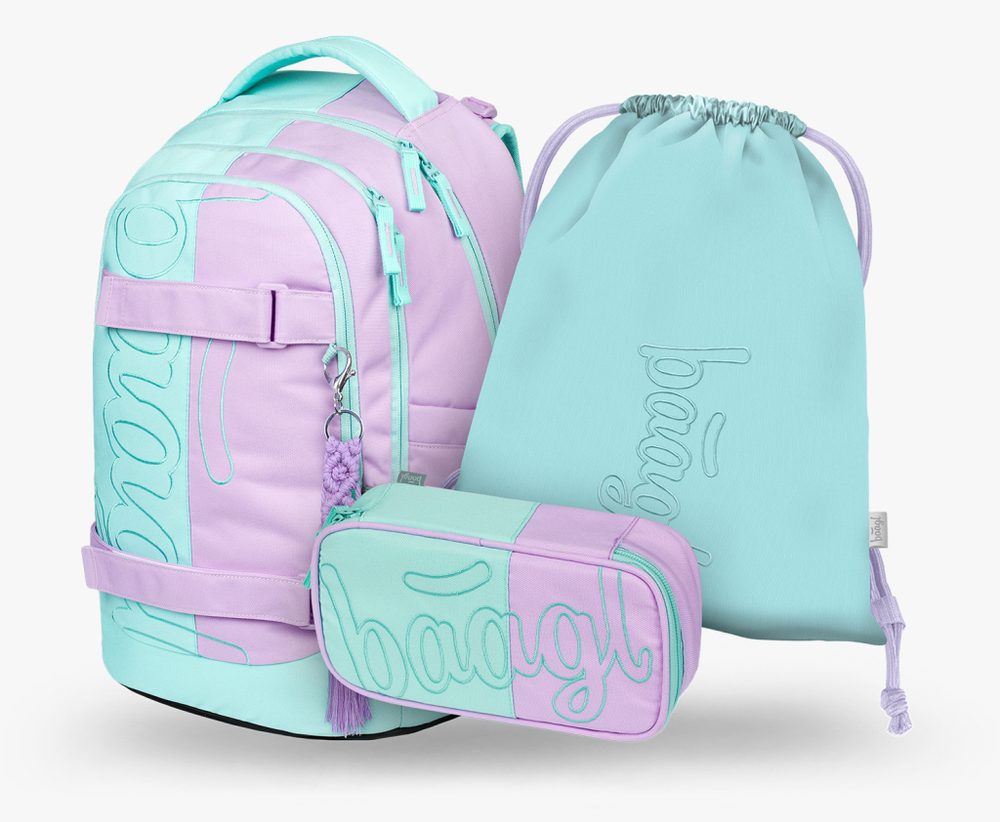 Levně BAAGL SET 3 Skate max Sweet: batoh, penál, sáček