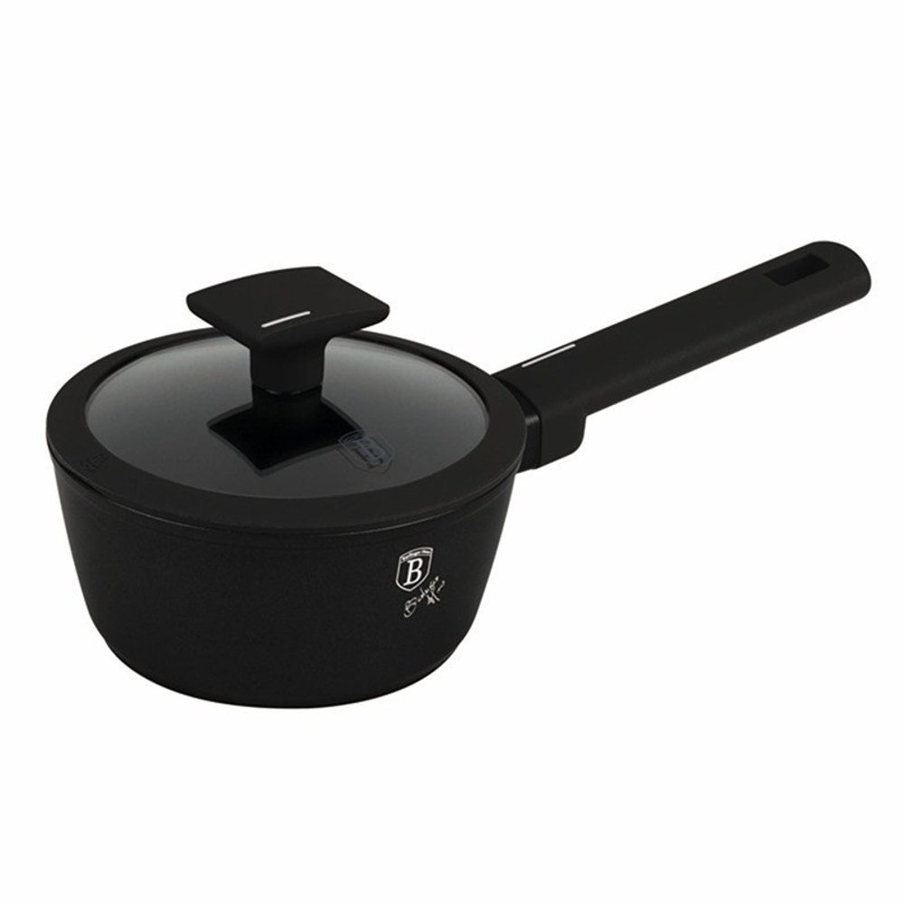 Levně BERLINGERHAUS Rendlík s poklicí s titanovým povrchem 16 cm Matte Black Collection BH-8175