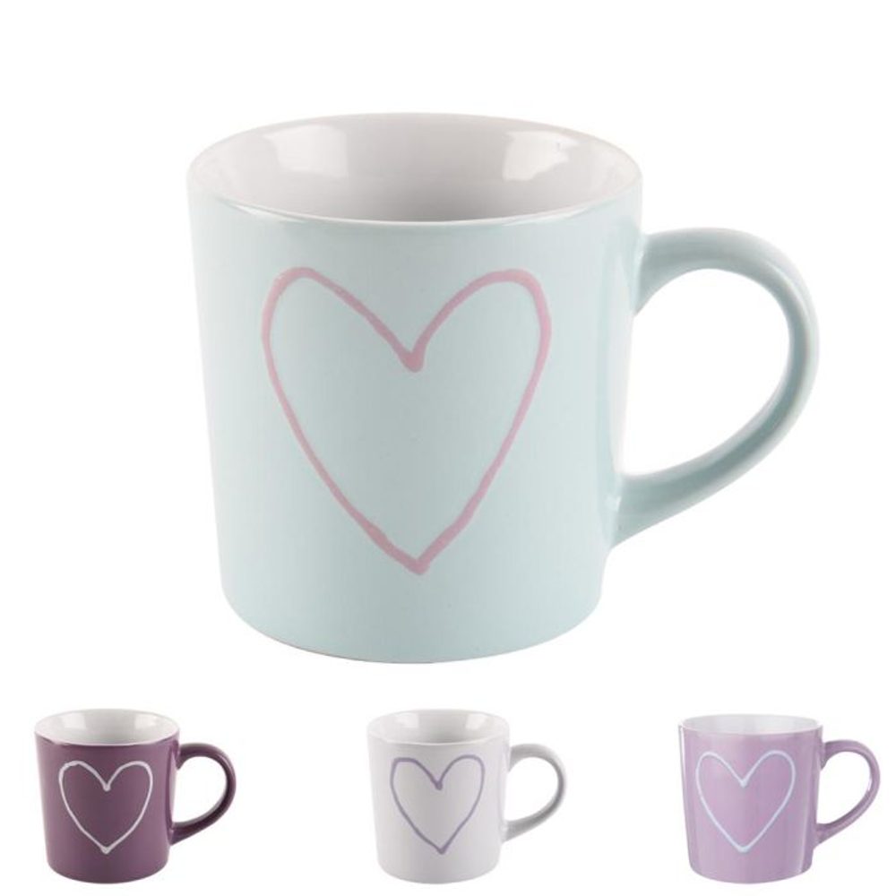 Levně hrnek 600ml SRDCE-Heart, 4 barvy, keramika