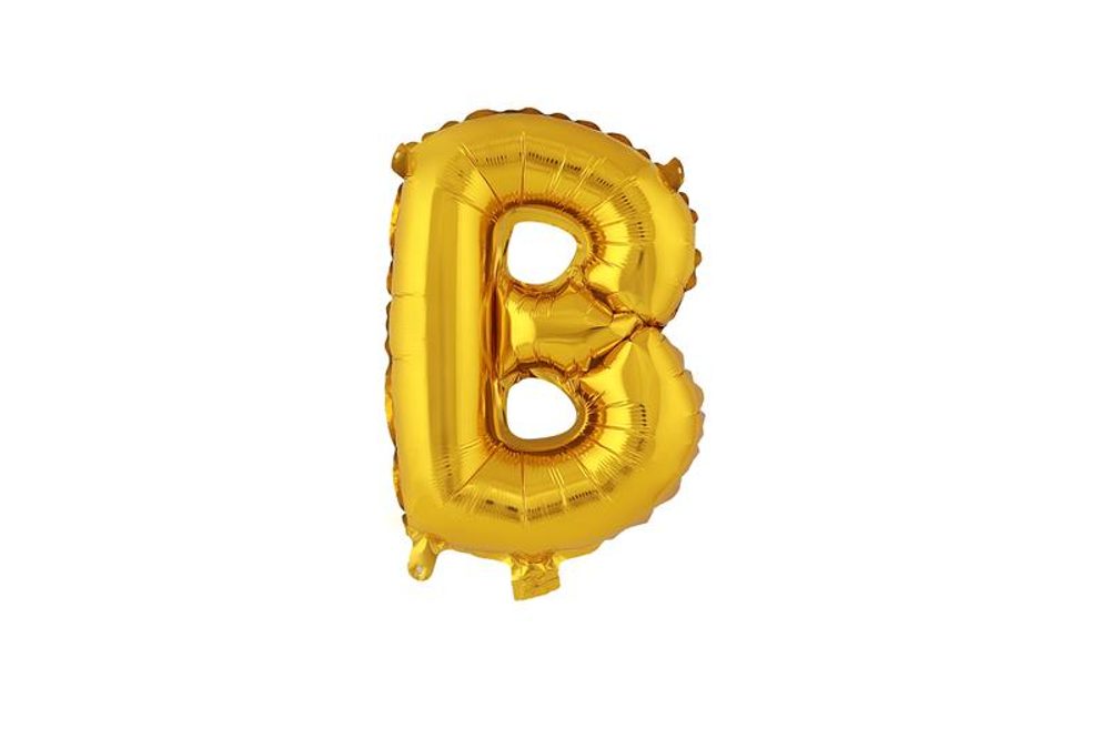 Levně TORO BALÓNEK PÍSMENKO "B", VEL.: CCA 30CM, MATNĚ ZLATÁ