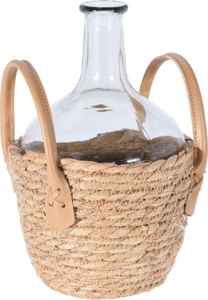 Levně demižon 2l, oplet moř. tráva, d18x27cm