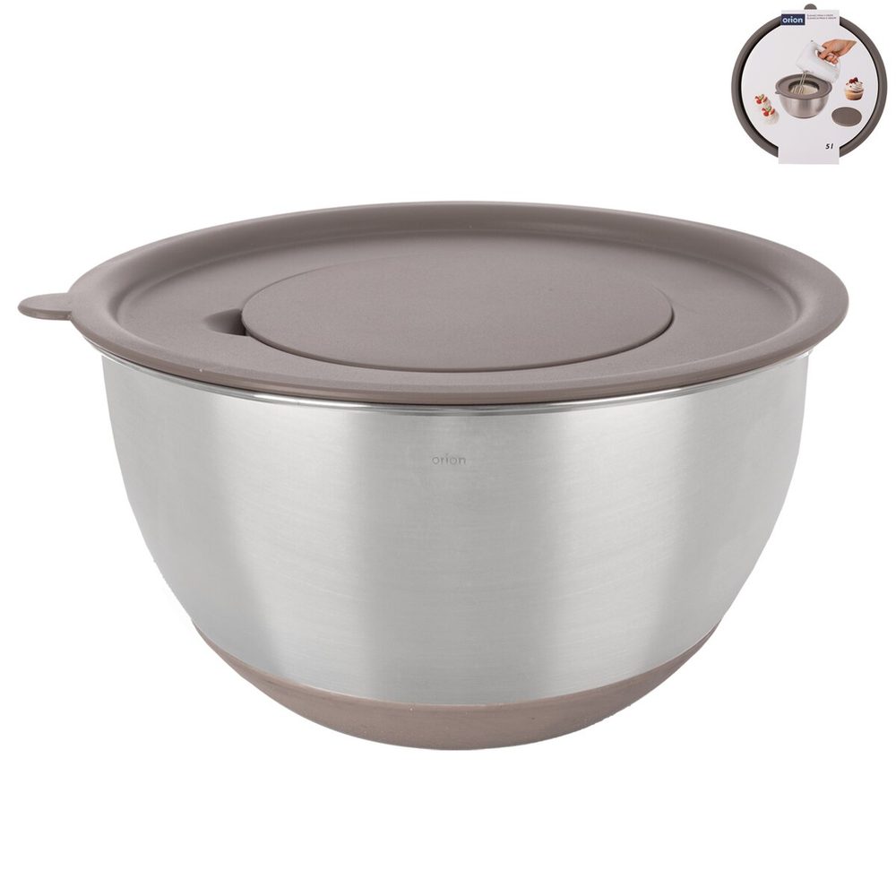 O Mísa nerez šlehací+UH víko BEIGE pr. 25,7 cm