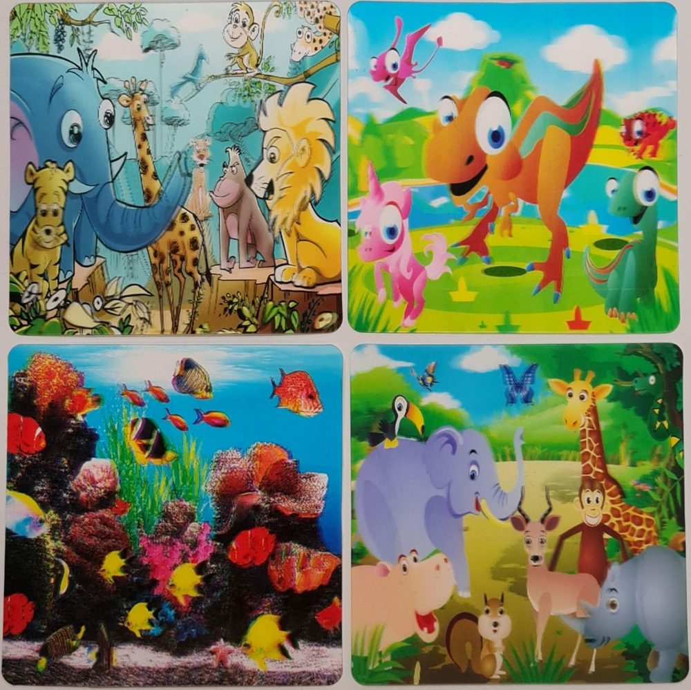 Levně podložka 9,5x9,5cm, 3D DĚTSKÁ, plast