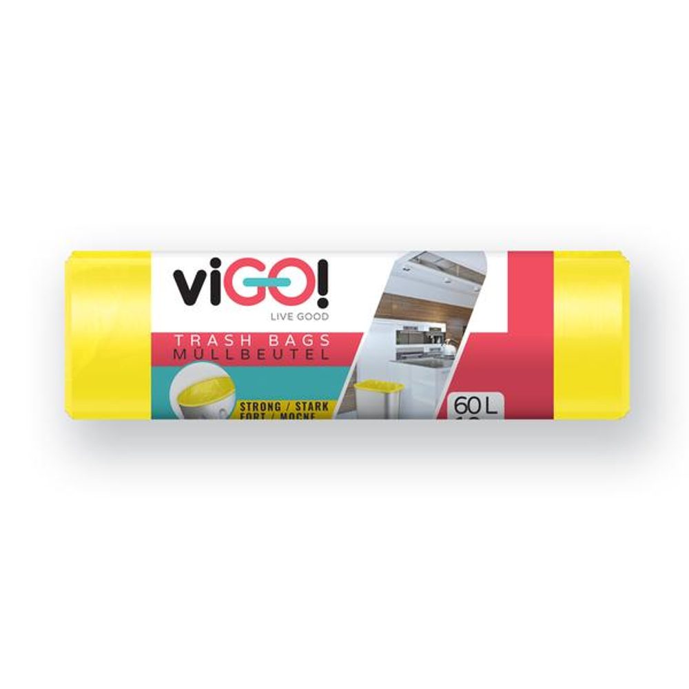 Levně VIGO PYTEL DO ODP.KOŠŮ LDPE VIGO,60L/10KS,60X80CMŽLUTÝ