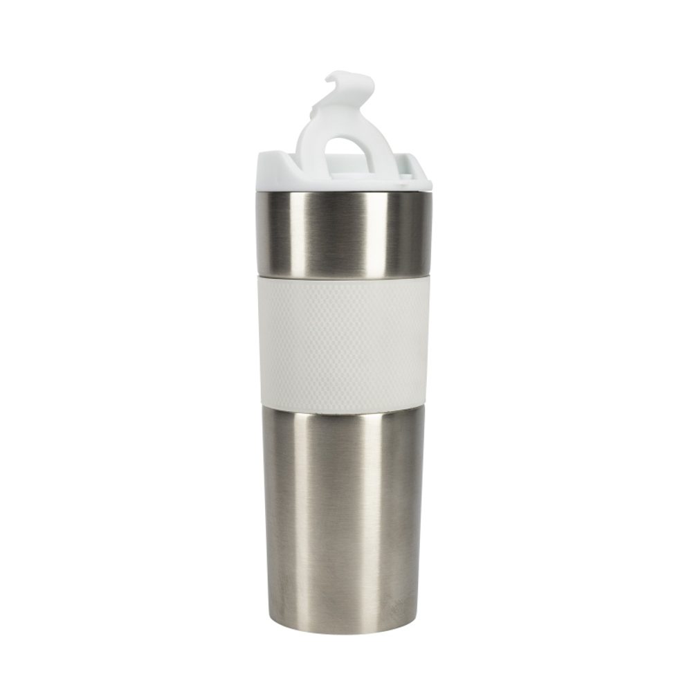Levně BERGNER Termohrnek 460 ml nerez bílá BG-37789-WH