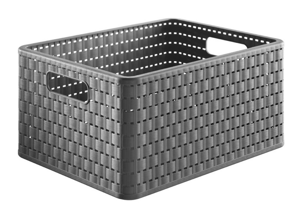 Levně koš-box 18,0l antracit COUNTRY A4, 36,8x27,8x19,cm, plast