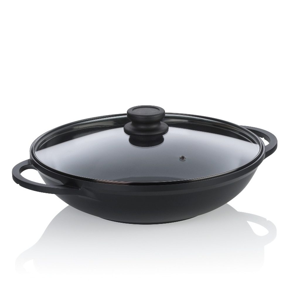 Levně KELA WOK pánev s keramickým povrchem a poklicí ATURA 32 cm KL-15174