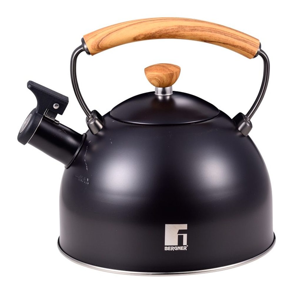 Levně BERGNER Konvice pískací CHARCOAL 2,3 litru fialovočerná BG-37312-GY