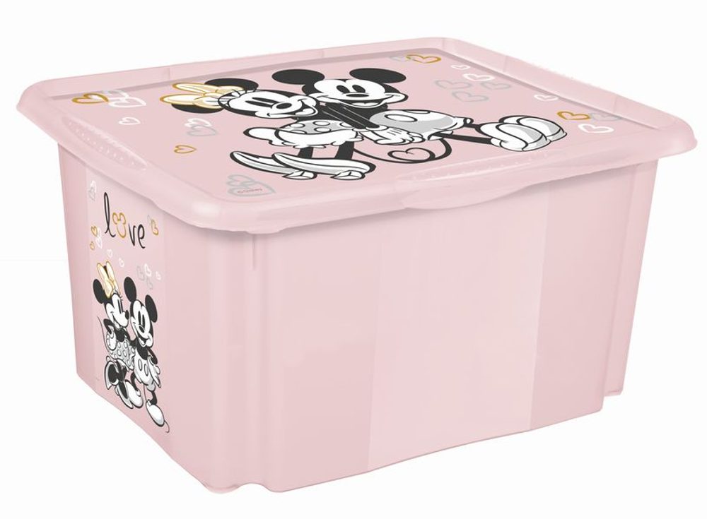 Levně box 30,0 l MICKEY, sev.růž., 45x35x27cm, plast