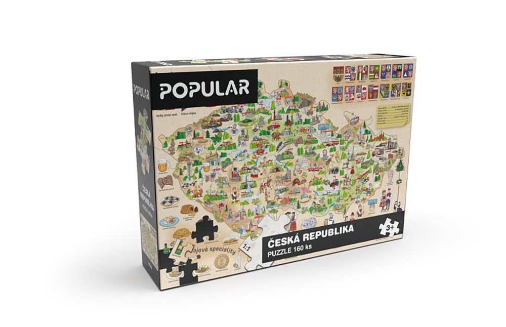 Levně Puzzle - Mapa České republiky, 160 ks