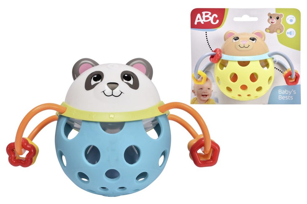 Levně Chrastítko medvídek/panda 10 cm, 2 druhy